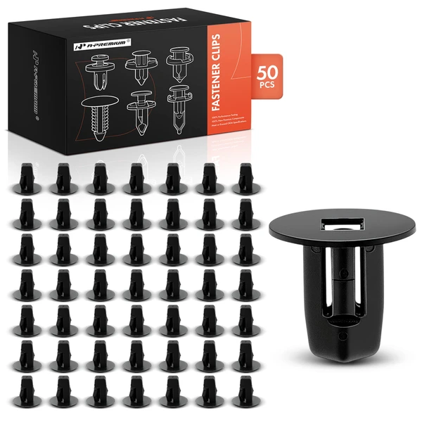 50 Pcs 9 x 9mm Nylon Black Fender Liner Screw Grommet A-Premium APRCF1515