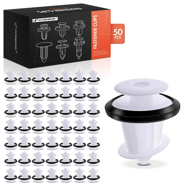 2009-2025 Lexus RX350 50 Pcs 8.5mm Nylon White Door Panel Clip A-Premium APRCF1521