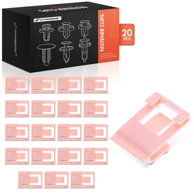 20 Pcs 20mm Wide Pink Nylon Molding Clips Belt