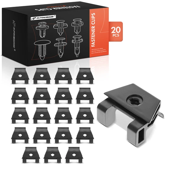 20 Pcs Nylon Black Front Bumper Cover Clip A-Premium APRCF1525