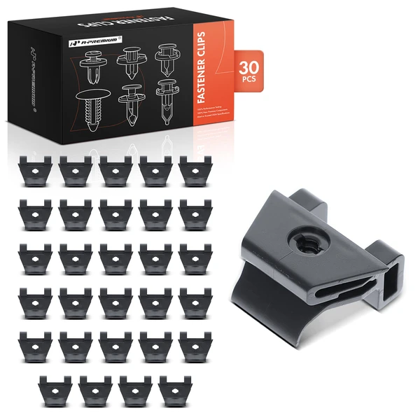 2012-2024 Toyota Camry 30 Pcs Nylon Black Front Bumper Cover Clip A-Premium APRCF1526