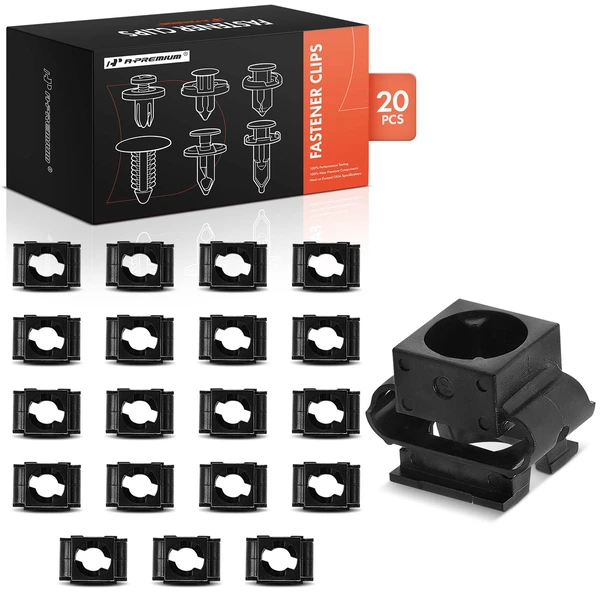 20 Pcs Nylon Black Upper & Lower Engine Cover Locking Pin Grommet A-Premium APRCF1528