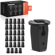 30 Pcs 6.5mm x 8mm Nylon Screw Grommet Retainer Clips