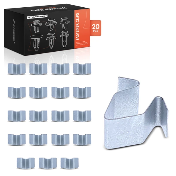 20 Pcs Spring Steel Silver Molding & Trim Fastener A-Premium APRCF1534