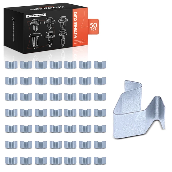 2005-2018 Volkswagen Jetta 50 Pcs Spring Steel Silver Molding & Trim Fastener A-Premium APRCF1536