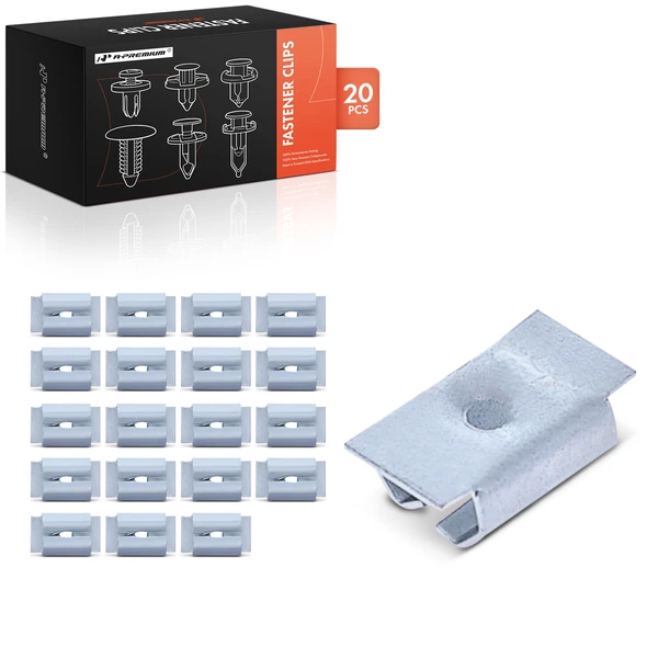 20 Pcs Zinc Silver Shield Clip Nut A-Premium APRCF1537