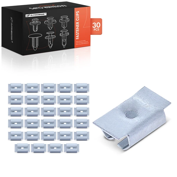30 Pcs Zinc Silver Shield Clip Nut A-Premium APRCF1538