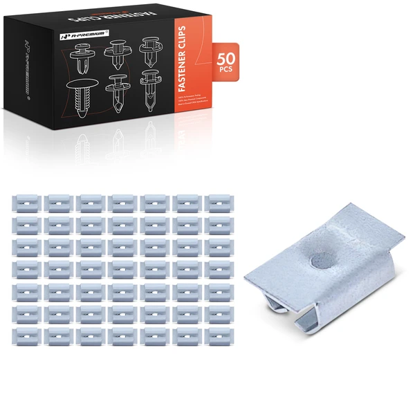 50 Pcs Zinc Silver Shield Clip Nut A-Premium APRCF1539