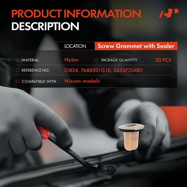 20 Pcs Nylon Brown Grommet A-Premium APRCF1540