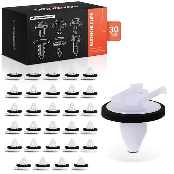 2013-2018 Cadillac ATS 30 Pcs 8mm Nylon White Molding Clip A-Premium APRCF1544