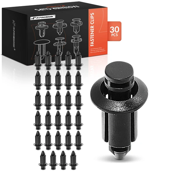 2014-2021 Mazda 6 30 Pcs 7mm Plastic Black Wheel Opening Molding Retainer Clip A-Premium APRCF003