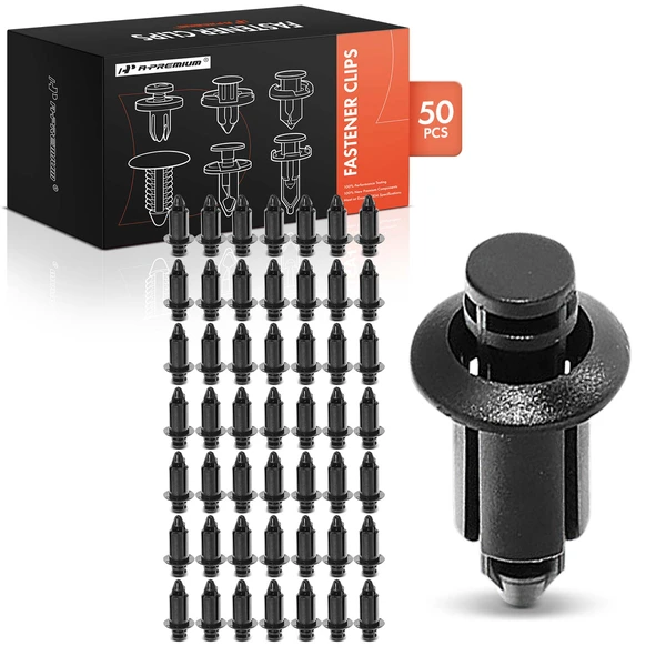 2016-2021 Mazda CX-3 50 Pcs 7mm Plastic Black Wheel Opening Molding Retainer Clip A-Premium APRCF004
