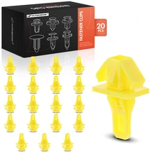 20 Pcs Nylon Fastener Grille Bumper Moulding Retainer Clips