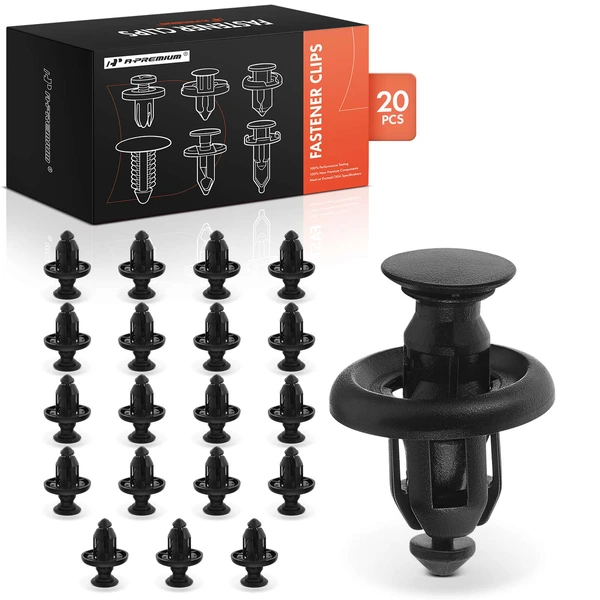 20 Pcs 10mm Nylon Black Front Bumper Extension Mounting Bracket Retainer Clip A-Premium APRCF1570