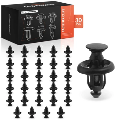 30 Pcs 10mm Nylon Retainer Clip Fastener Push-Type