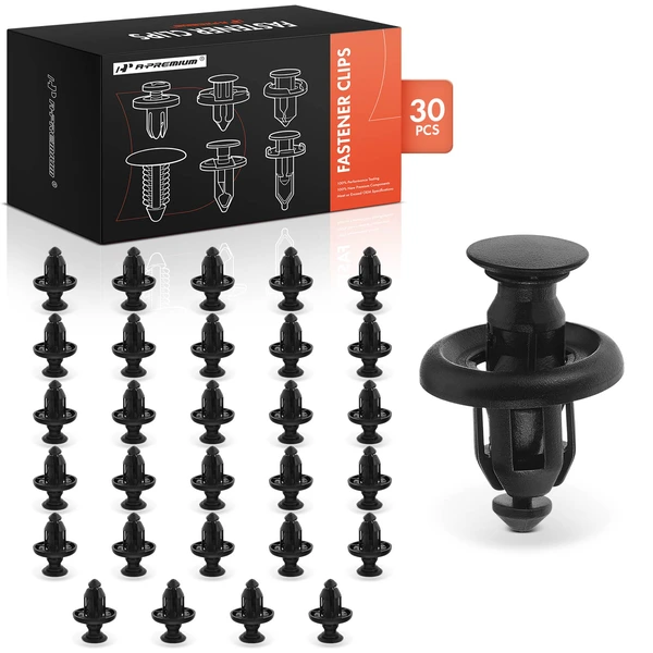 2010-2015 Lexus RX450h 30 Pcs 10mm Nylon Black Front Bumper Extension Mounting Bracket A-Premium APRCF1571