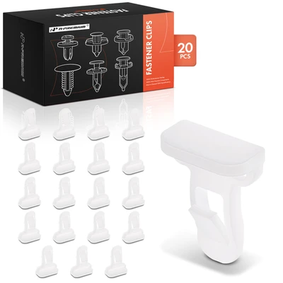 20 Pcs 24mm White Nylon Fender Bumper Retainer Clips