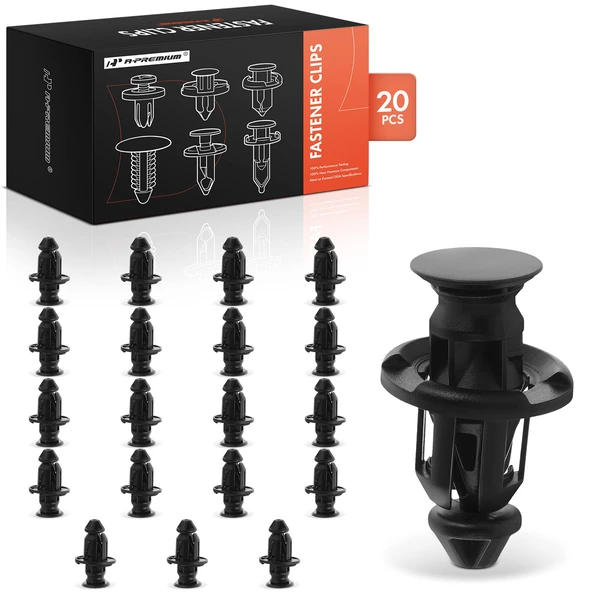 2004-2006 Lexus RX330 20 Pcs 13mm Nylon Black Front Side Lower Fender Panel Bracket A-Premium APRCF1582