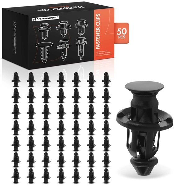 2004-2006 Lexus RX330 50 Pcs 13mm Nylon Black Front Side Lower Fender Panel Bracket A-Premium APRCF1584