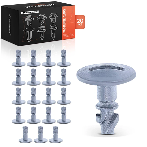 20 Pcs 6.5mm Metal Silver Under Engine Cover Clip A-Premium APRCF1594