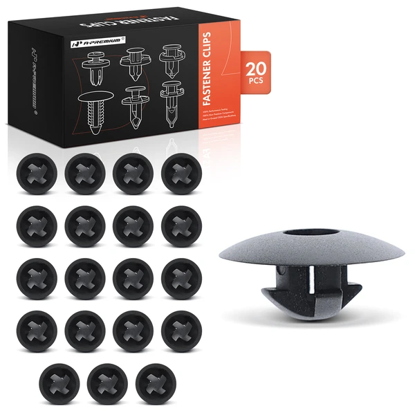 2008 Volkswagen R32 20 Pcs Nylon Black Splash Shield Retainer A-Premium APRCF1600