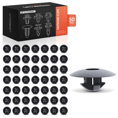 50 Pcs 11mm Black Nylon Splash Shield Retainers Fastener