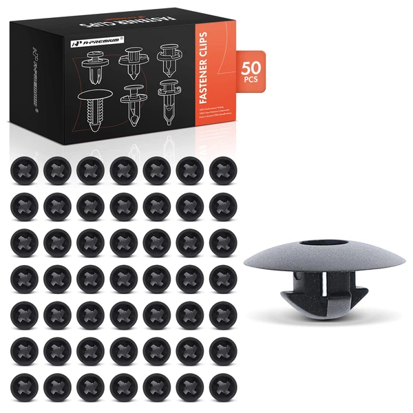 50 Pcs Nylon Black Splash Shield Retainer A-Premium APRCF1602