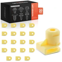 20 Pcs 8mm Nylon Yellow Headlight Grille Bumper Molding Retainer