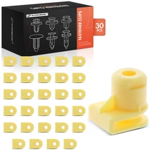 30 Pcs 8mm Nylon Yellow Headlight Grille Bumper Molding Retainer