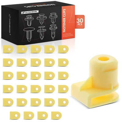 30 Pcs 8mm Nylon Yellow Headlight Grille Bumper Molding Retainer