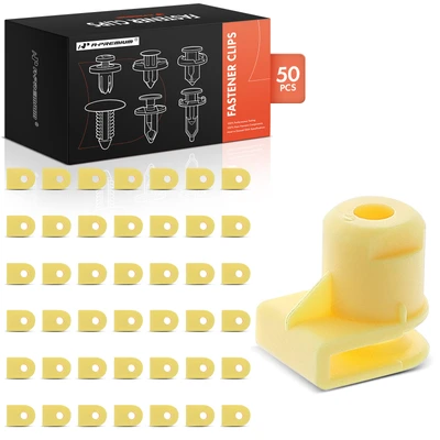 50 Pcs 8mm Nylon Yellow Headlight Grille Bumper Molding Retainer