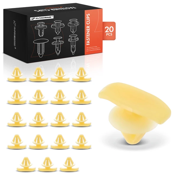 2012-2022 Volkswagen Passat 20 Pcs Nylon Yellow Weatherstrip Retainer Clip A-Premium APRCF1612