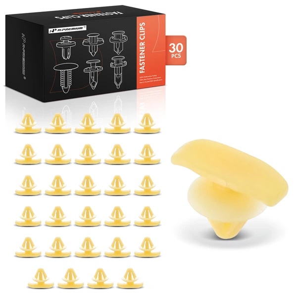 2012-2013 2015-2019 2022-2024 Volkswagen Golf R 30 Pcs Nylon Yellow Weatherstrip Retainer Clip A-Premium APRCF1613