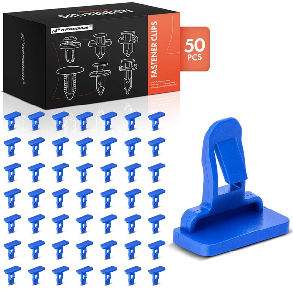 50 Pcs Nylon Blue Fender Flare & Bumper Clip A-Premium APRCF634