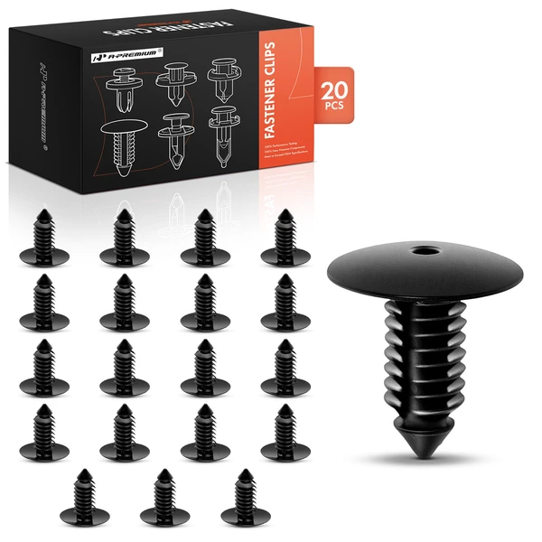20 Pcs Nylon Black Door Trim Panel Retainer A-Premium APRCF638