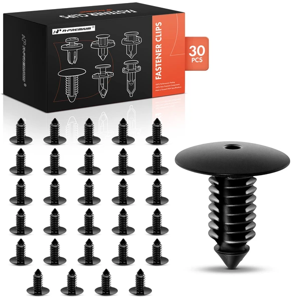 30 Pcs Nylon Black Door Trim Panel Retainer A-Premium APRCF639