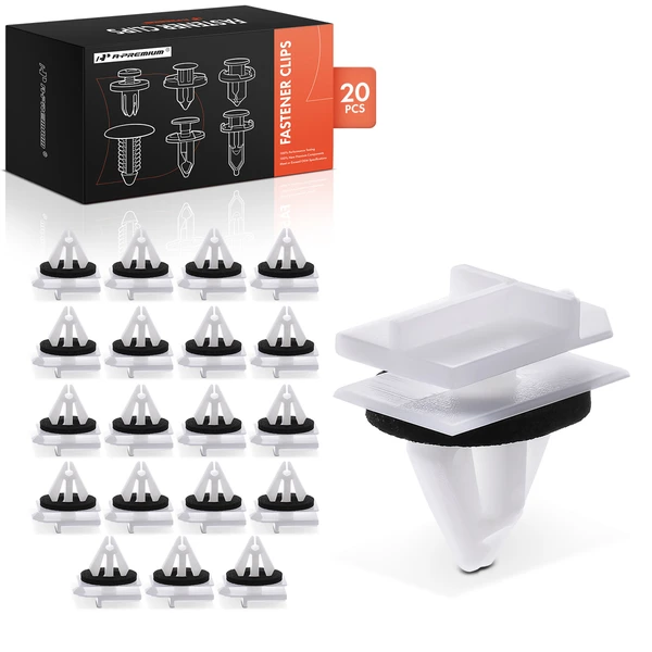 2006-2010 Hummer H3 20 Pcs 9mm Nylon White Fender & Spoiler & Roof Rack Molding Clip A-Premium APRCF644