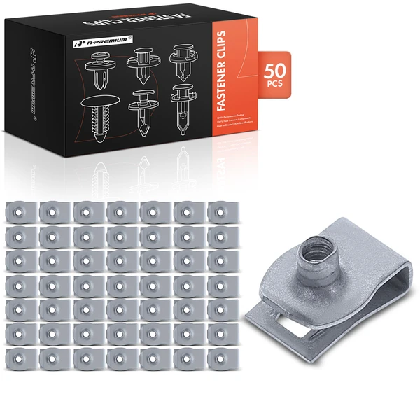 2010-2011 Mercury Milan 50 Pcs Metal Plating Extruded U-Nut A-Premium APRCF655