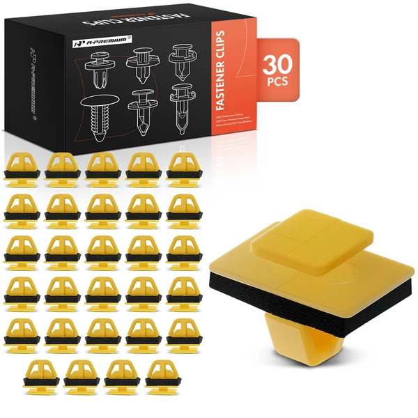 30 Pcs Nylon Yellow Rocker Molding Clip A-Premium APRCF666