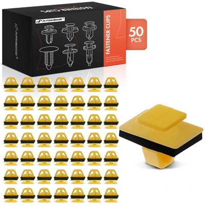 50 Pcs Nylon Yellow Rocker Molding Clip A-Premium APRCF667