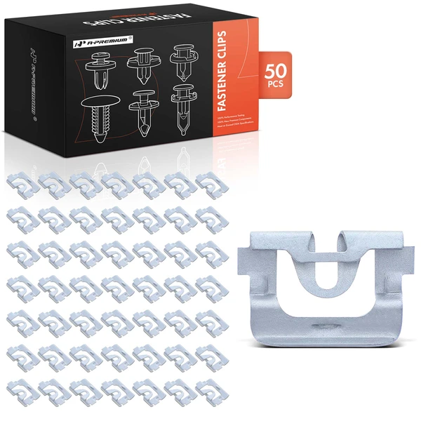 1973-1975 Oldsmobile Cutlass 50 Pcs Metal Silver Window Reveal Molding Clip A-Premium APRCF673