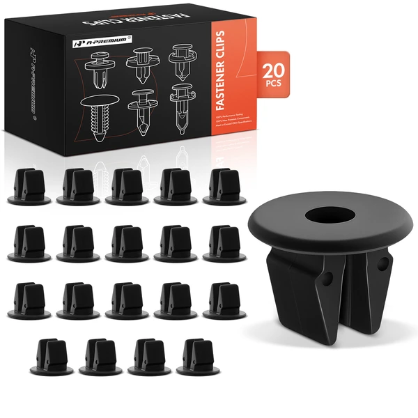 20 Pcs 8.5mm Nylon Black Fender Apron Nut A-Premium APRCF674