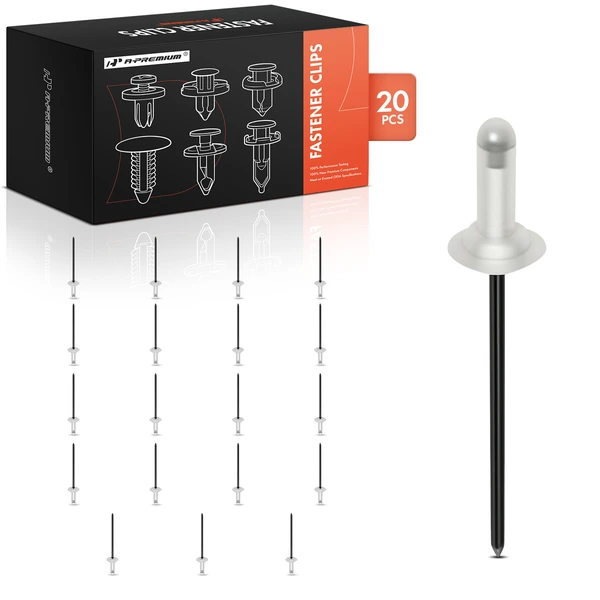 20 Pcs Aluminum Rivet - Black Aluminum Mandrel Black Molding Rivet A-Premium APRCF686