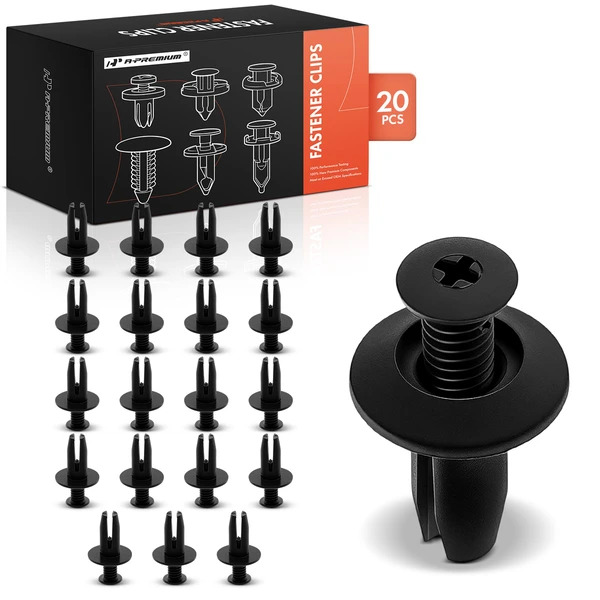 20 Pcs Nylon Black Rear Bumper Retainer A-Premium APRCF692