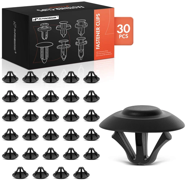 30 Pcs Nylon Black Hood Insulation Retainer A-Premium APRCF705