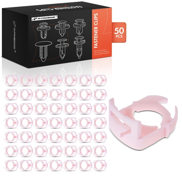 50 Pcs Nylon Pink Fuel Line Retainer Clip A-Premium APRCF715