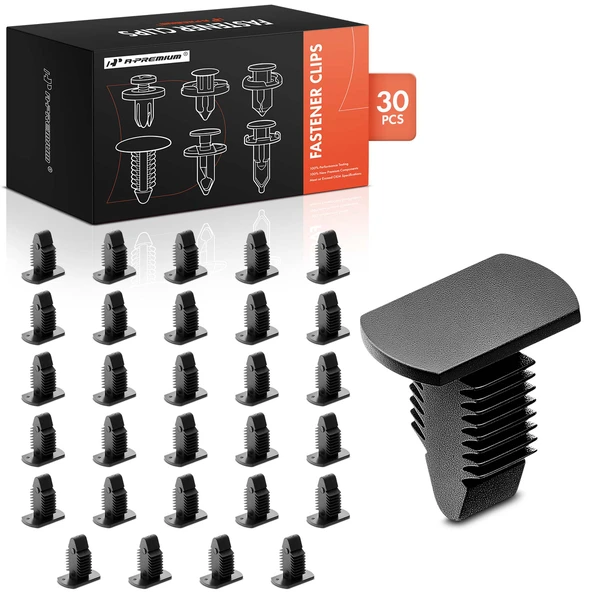 2002-2017 Mini Cooper 30 Pcs Nylon Black Rocker Molding Retainer A-Premium APRCF744