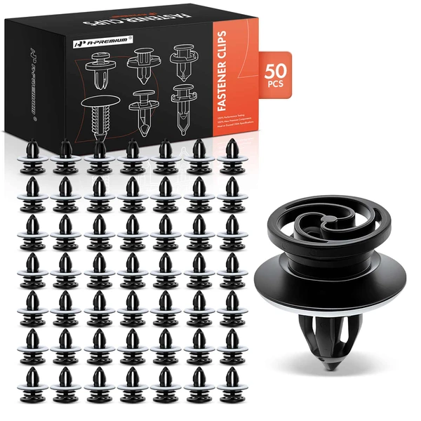 2007 Audi RS4 50 Pcs Nylon Black Interior Trim Panel Retainer A-Premium APRCF748