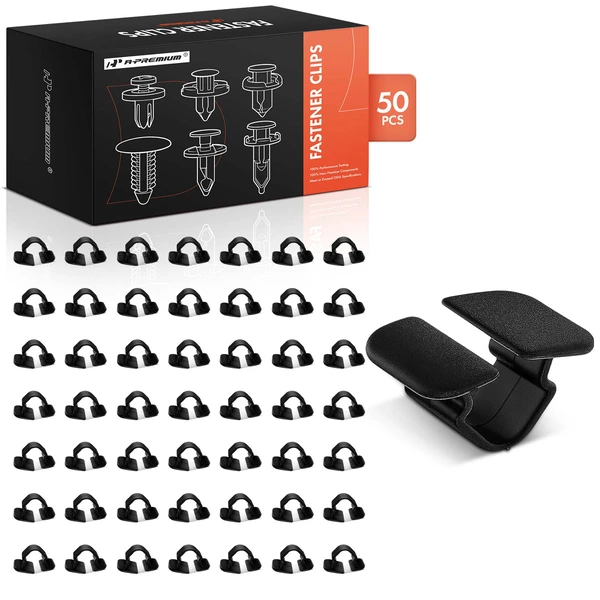 2013-2018 Hyundai Santa Fe 50 Pcs 12mm Nylon Black Hood Insulation Retainer A-Premium APRCF751