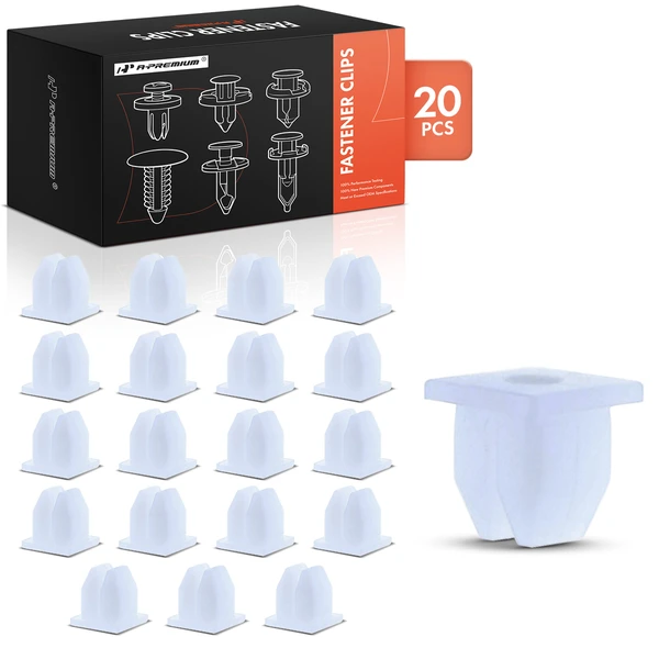 2001 Hyundai XG300 20 Pcs Nylon White Front & Rear Bumper & Fender Retainer Clip A-Premium APRCF755